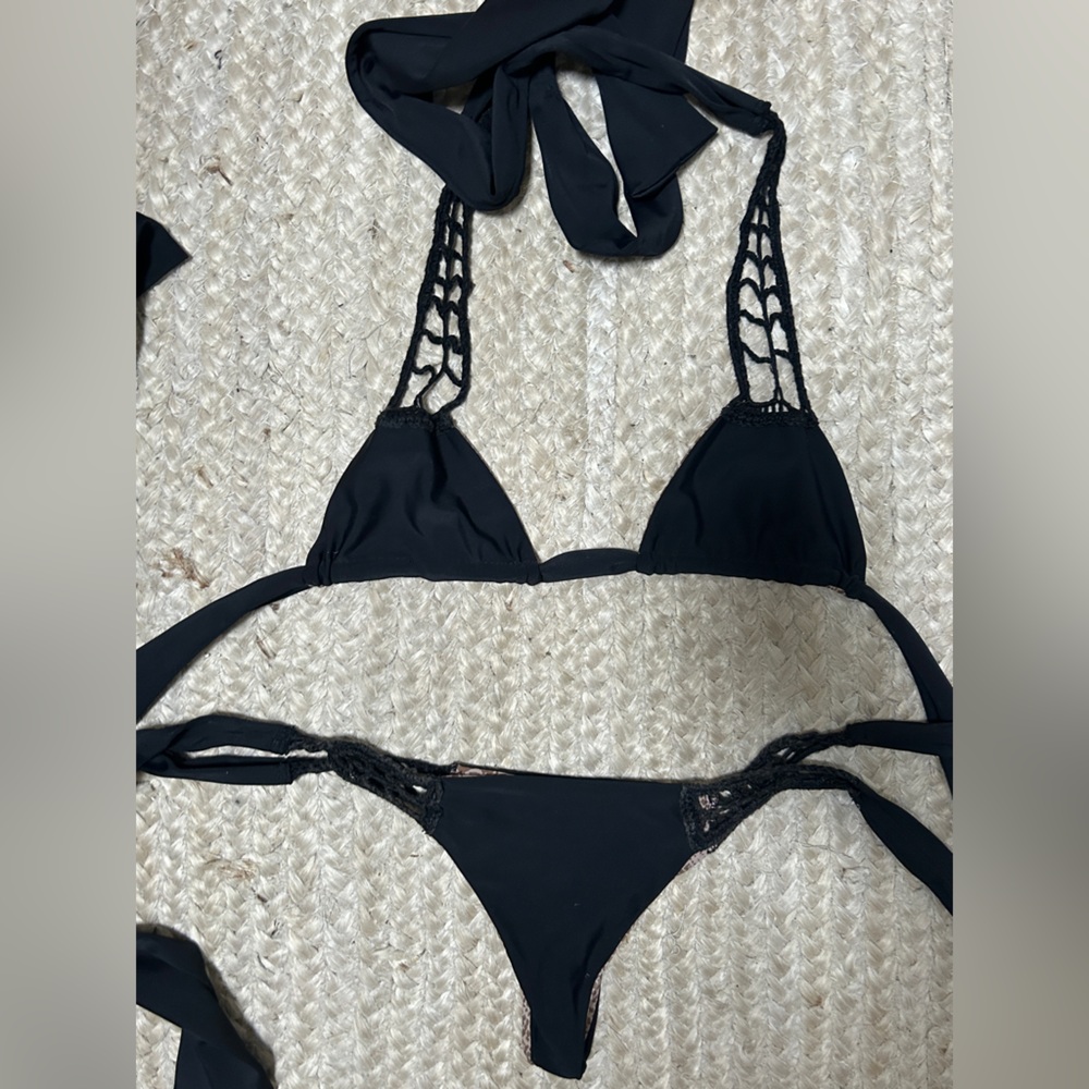 Black Acacia Crochet Bikini